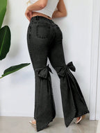 Slim-fit Mid-stretch Mop Horn Denim Trousers
