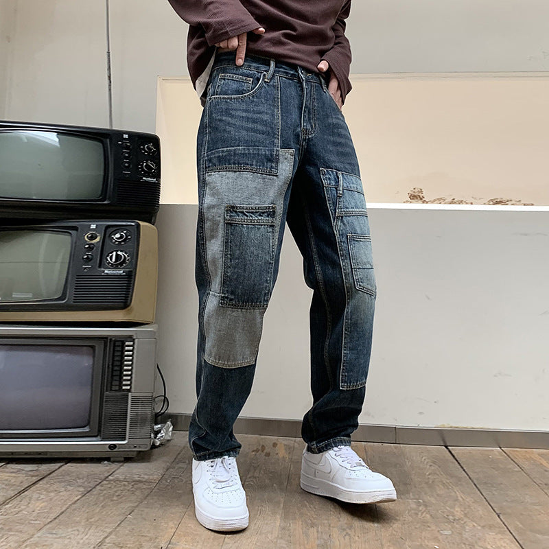 Blue Denim Cargo Pants
