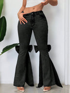 Slim-fit Mid-stretch Mop Horn Denim Trousers