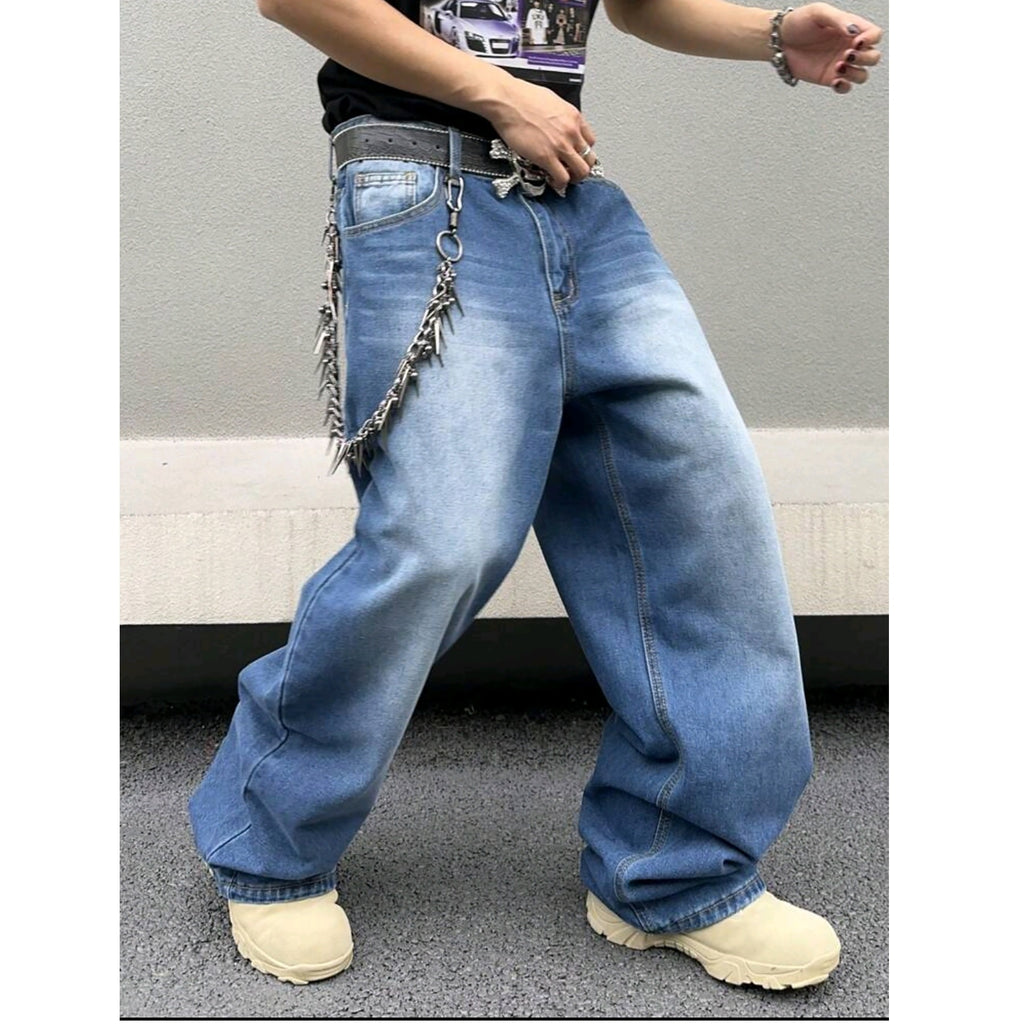 Jeans Straight Loose Wash