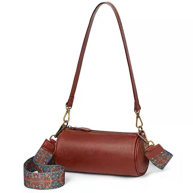 Cowhide Leather One-Shoulder Bag