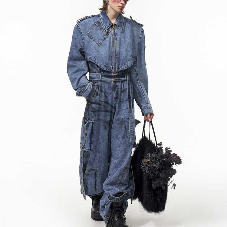 Dirty Dyed Denim Jumpsuit